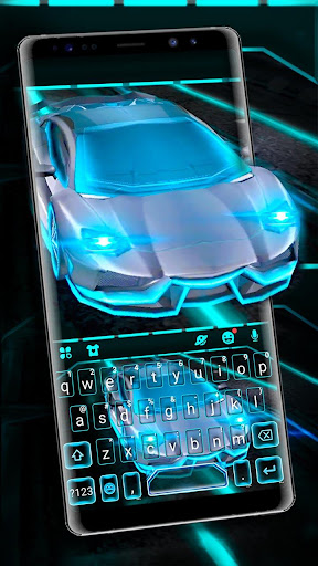 Android application Flashy Neon Sports Car Keyboar screenshort