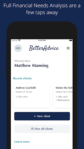 Android application BetterAdvice screenshort