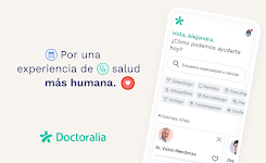 screenshot of Doctoralia: pide citas médicas