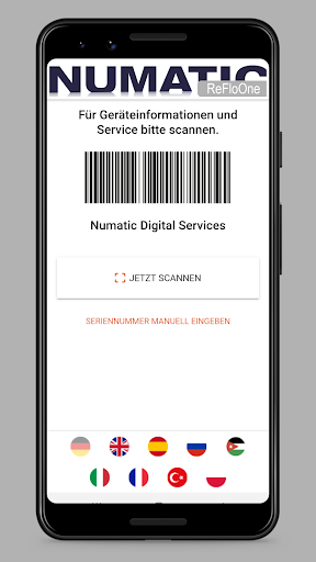 Android application Numatic ReFloOne screenshort