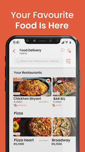 Android application Tiffan - Food Delivery screenshort
