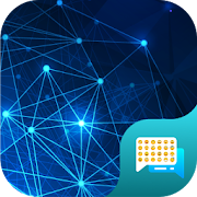 Blue Tech Free Emoji SMS Theme