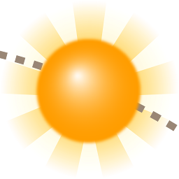 Nap pozíciójának ikonjának képe