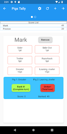 Android application Pigs Tally screenshort