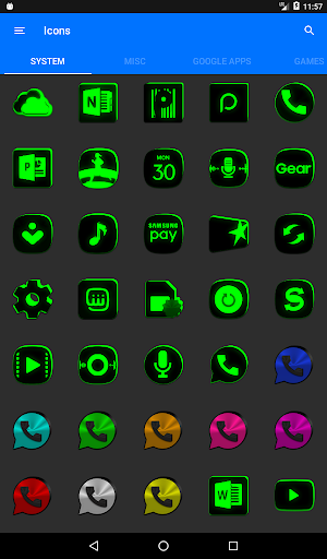 Flat Black and Green Icon Pack ✨Free✨