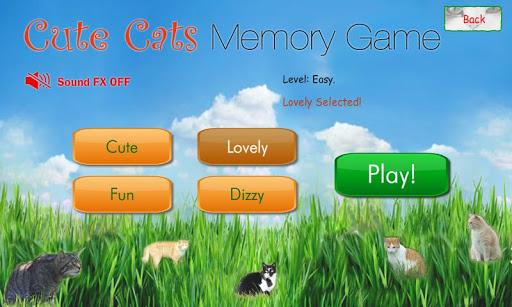 Cute Cats Memory Game 2.0 Screen 2
