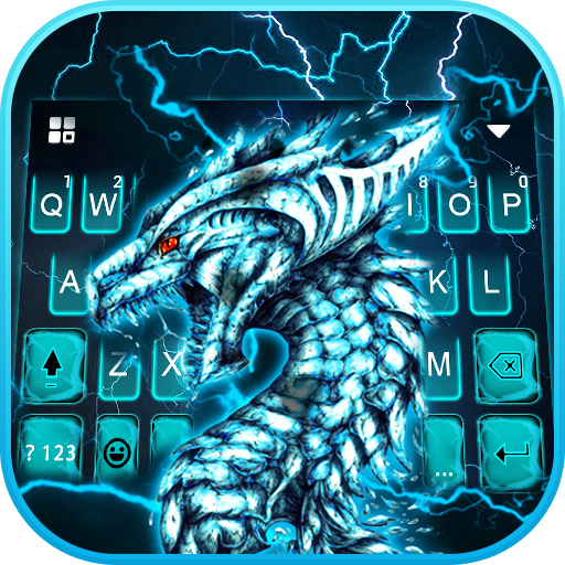 Lightning Neon Dragon Keyboard logo