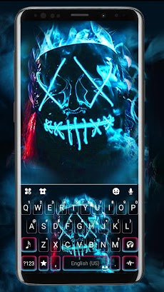 最新版 クールな Neon Fire Purge Man のテーマキーボード Androidアプリ Applion
