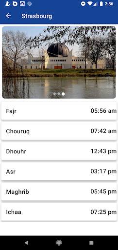 Android application Adhan France - horaires prière screenshort