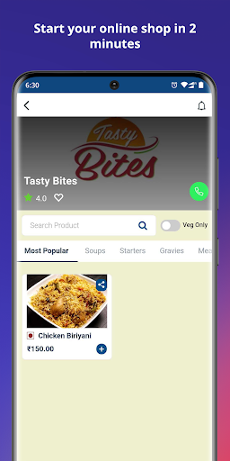 Android application Biz - hi603 - Sell Online Now screenshort