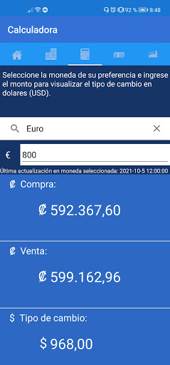 Android application TDC Tipo de Cambio CR Lite screenshort
