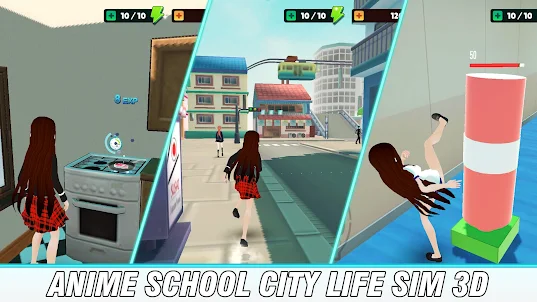 Anime School City Life Sim 3D