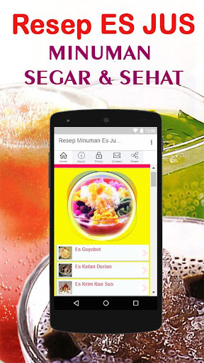 Android application Resep Minuman Es Jus Segar screenshort