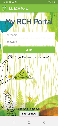 Android application My RCH Portal screenshort