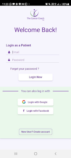 Android application The Cancer Coach screenshort