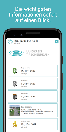 Android application LKR Tirschenreuth Abfall-App screenshort