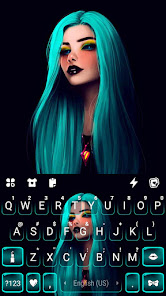Captura de Pantalla 5 Gothic Neon Girl Fondo de tecl android