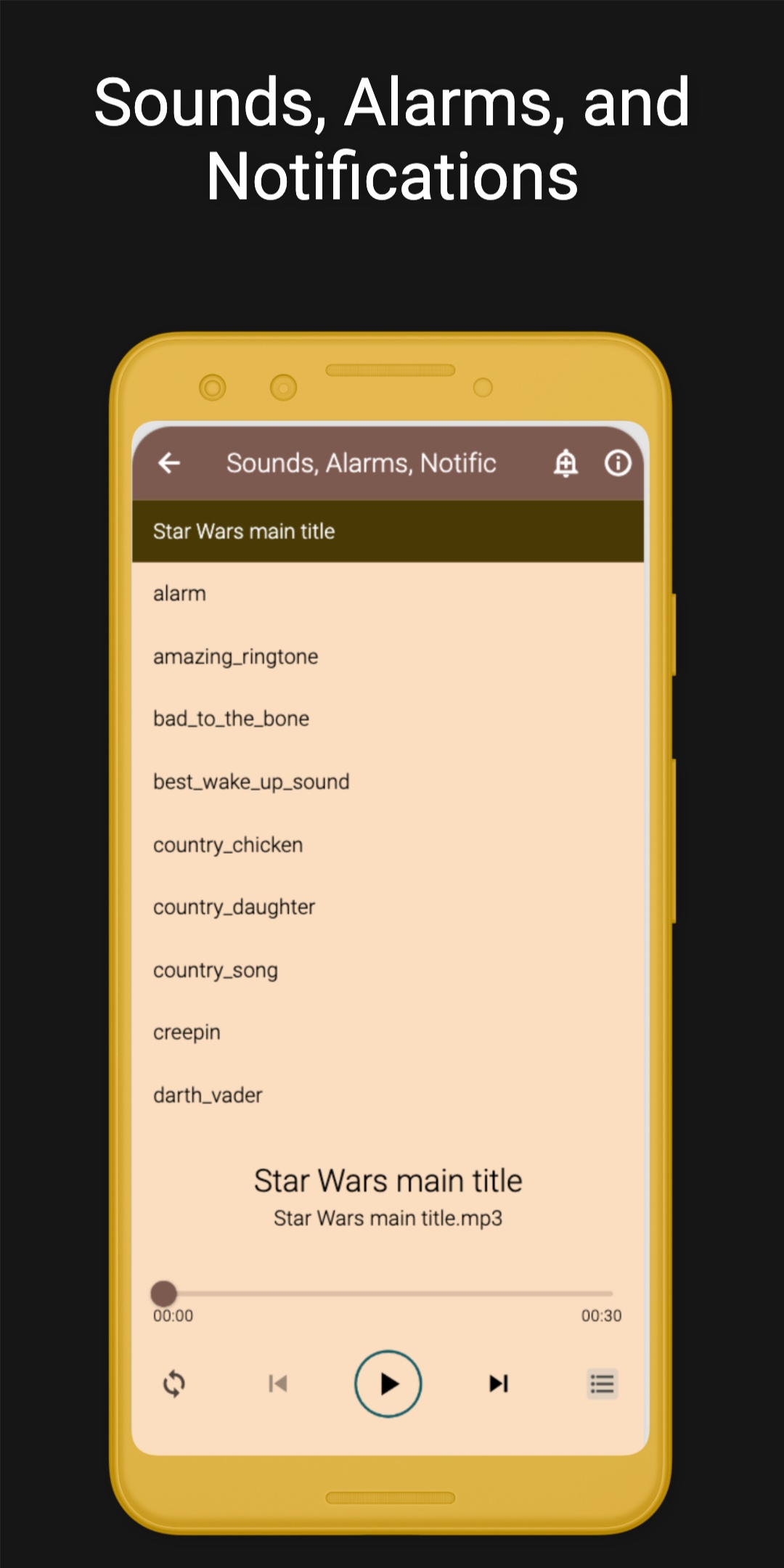 Android application Country Music Ringtones screenshort