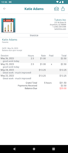 TutorTracker Screen 3