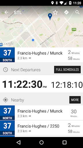 Laval buses - MonTransit Screen 2