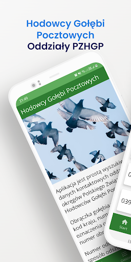 Android application Gołębie pocztowe - oddz. PZHGP screenshort
