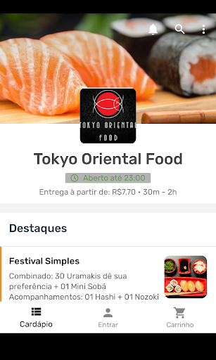 Android application Tokyo Oriental Food screenshort