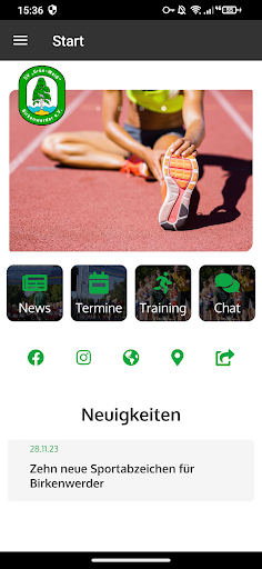 Android application SV Grün-Weiß Birkenwerder e.V. screenshort