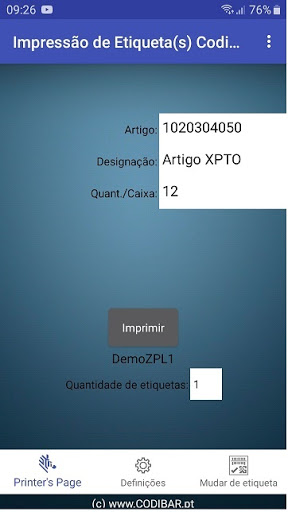 CodiPrint Screen 3