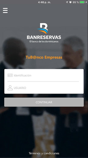 Android application Banreservas Empresas screenshort