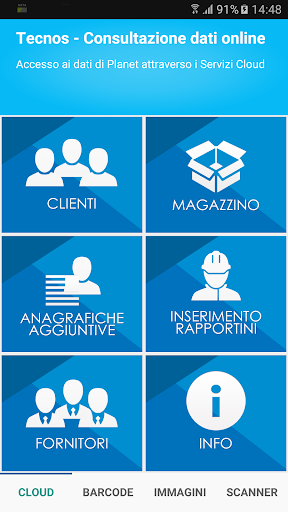 Android application Tecnos Cloud screenshort