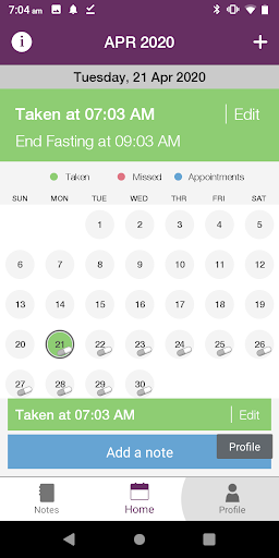 Android application Galafold MyDay screenshort