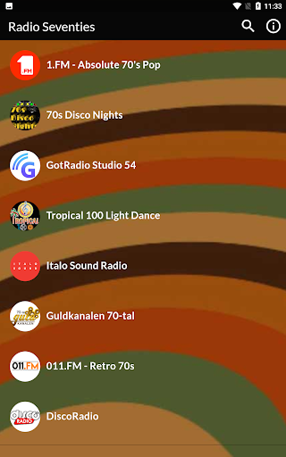 Android application Radio Seventies - 70s Music screenshort