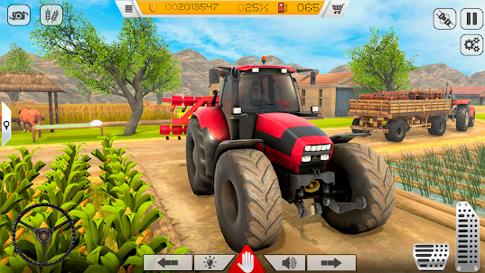 現代のトラクター農業ゲーム 3D