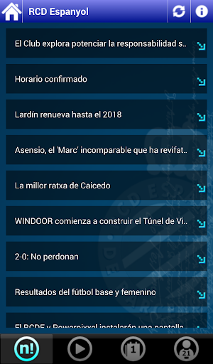 RCD Espanyol App Screen 2