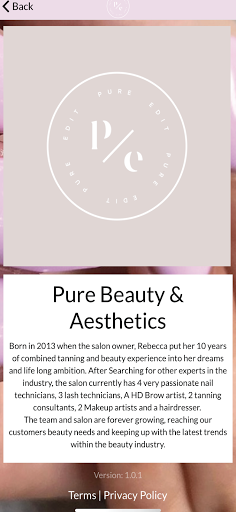 Android application Pure Beauty and Aesthetics screenshort