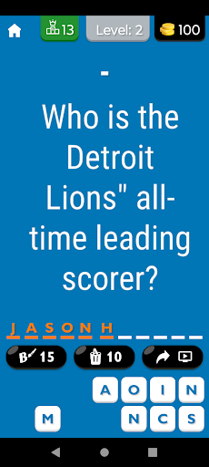 Detroit Lions Football Quiz 3