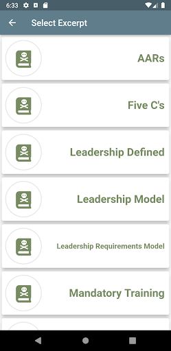 Army Leader Smart Cards Screen 2