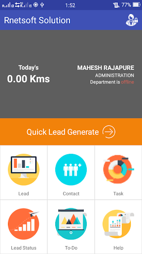 Android application Rnetsoft CRM Application screenshort