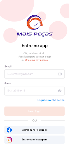 Android application Mais Peças screenshort