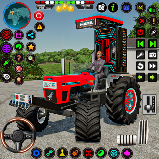 Indian Tractor Tochan Game 3d logo