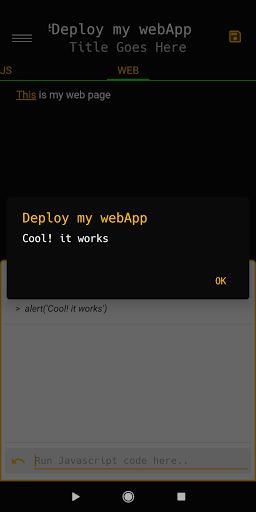 Deploy my webApp