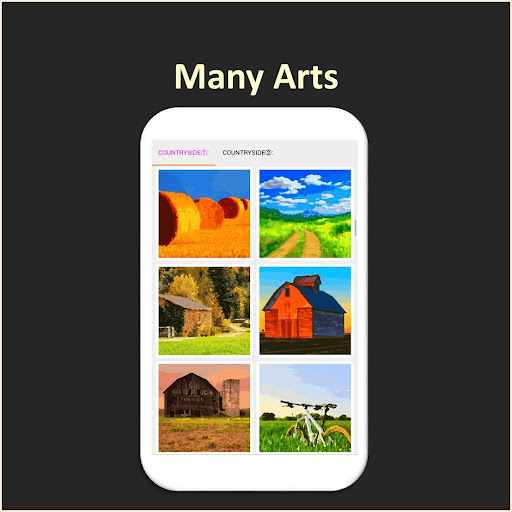 Android application Color by Number - countryside screenshort