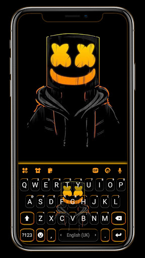 Android application Cool Black DJ Keyboard Backgro screenshort