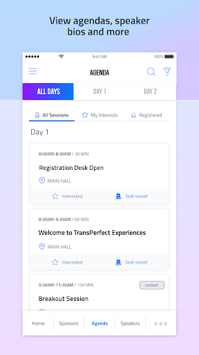 Android application TransPerfect Experiences screenshort