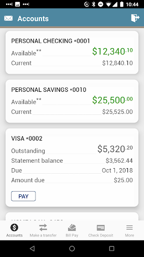 Android application Kirtland CU Mobile Banking screenshort