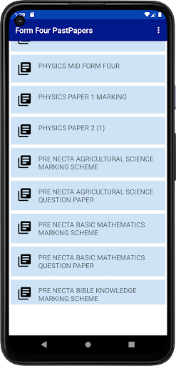 Android application Form 4 Past Papers Offline screenshort