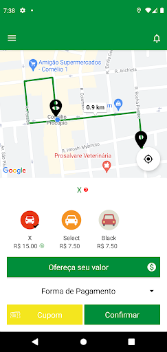 Android application Iticar Passageiro screenshort