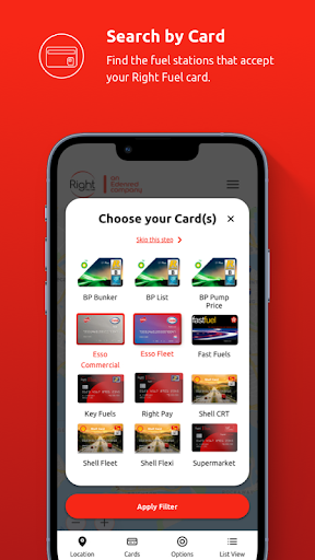 Right Fuel Card - Site Locator Screen 2