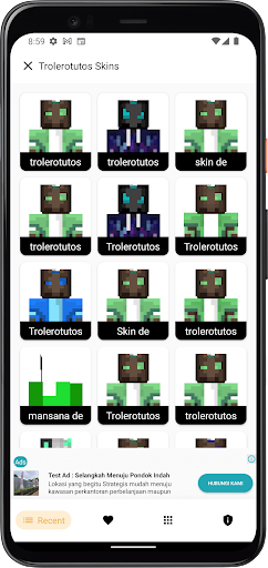 Android application Trolerotutos Skins for MCPE screenshort