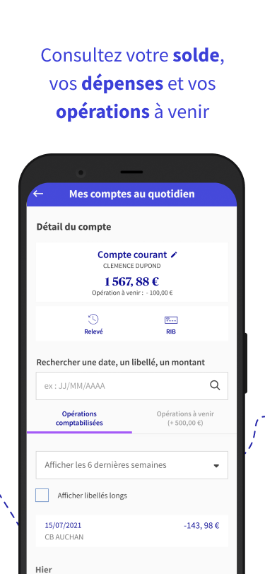 Android application AXA Banque France screenshort